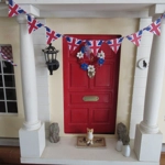 Dolls House Bunting 9 British Flags Miniature UK Decoration 1:12 Scale