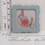 Dolls House Nursery Picture Peter Rabbit Scene Blue Framed Miniature Wall Decor 1:12 Scale