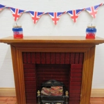 Dolls House Bunting 9 British Flags Miniature UK Decoration 1:12 Scale