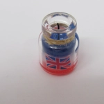 Dolls House Candle Red White and Blue in a Glass Jar UK Miniature Accessory 1:12th Scale