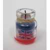 Dolls House Candle Red White and Blue in a Glass Jar UK Miniature Accessory 1:12th Scale