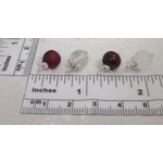 Dolls House Christmas Tree Decorations 12 Wine Red & Silver Miniature Glass Baubles 1:12th Scale