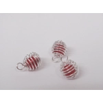 Dolls House Christmas Tree Decorations 12 Red Silver Miniature Baubles and Stars 1:12th Scale