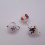 Miniature 4th July Ornaments 9 Baubles 1:12th Scale Dolls House Decorations