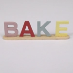 Dolls House Kitchen Bake Word Ornament 1:12th Scale Miniature Accessory