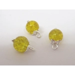 Dolls House Christmas Tree Miniature Decorations 12 Yellow Silver Baubles and Stars 1:12th Scale