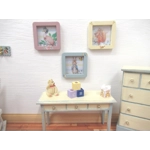 Dolls House Pictures Peter Rabbit Set of 3 Framed 1:12 Scale Nursery Decor