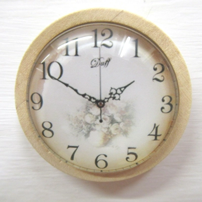 Dolls House Clock White Vintage Rose 1:12th Scale Miniature Decor