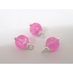 Dolls House Christmas Tree Decorations 12 Pink Silver Miniature Baubles and Stars 1:12th Scale