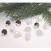 Dolls House Christmas Tree Decorations 12 Black & Silver Glass Baubles Miniature 1:12th Scale