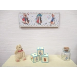 Dolls House Nursery Picture Peter Rabbit Miniature Baby's Bedroom Wall Decor 1:12 Scale
