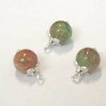 Dolls House Christmas Tree Decorations 12 Red Green Silver Glass Baubles 1:12th Scale