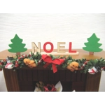 Dolls House Christmas Noel Word and Miniature Xmas Trees 1:12 Scale Ornament Decoration