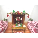 Dolls House Christmas Noel Word and Miniature Xmas Trees 1:12 Scale Ornament Decoration