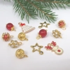 Dolls House Christmas Tree Decorations 12 Red Gold Miniature Baubles and Trinkets 1:12th Scale