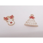 Dolls House Christmas Tree Decorations 12 Red Gold Miniature Baubles and Trinkets 1:12th Scale