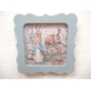 Dolls House Picture Peter Rabbit Blue Frame 1:12 Scale Miniature Nursery Wall Decor
