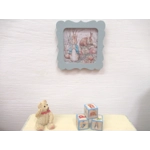 Dolls House Picture Peter Rabbit Blue Frame 1:12 Scale Miniature Nursery Wall Decor