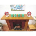 Dolls House Christmas Decoration Xmas Noel Letter Blocks Green and Silver 1:12 Scale