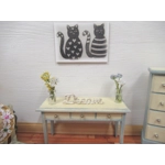 Dolls House Dream Word Miniature Ornament Cream and Gold Colours 1:12th Scale