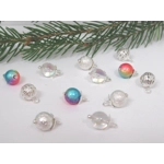 Dolls House Christmas Tree Decorations 12 Baubles Miniature Xmas Ornaments 1:12th Scale