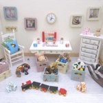 Dolls House Picture Winnie the Pooh and Piglet Miniature Nursery Decor 1:12 Scale