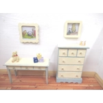 Dolls House Picture Winnie the Pooh and Piglet Miniature Nursery Decor 1:12 Scale