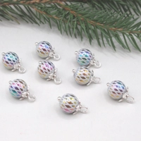 Dolls House Christmas Tree Decorations 8 Multi Colour Baubles Miniature Ornaments 1:12th Scale