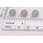 Dolls House Christmas Tree Decorations 6 Silver Colour Frosted Miniature Glass Baubles 1:12 Scale