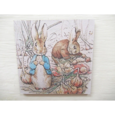 Dolls House Nursery Picture Peter Rabbit Miniature Wall Art 1:12 Scale