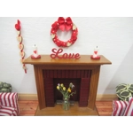Dolls House Love Word Red 12th Scale Miniature Bedroom Lounge Decor