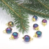 Dolls House Christmas Tree Decorations 8 Multi Colour Faceted Mini Baubles 1:12th Scale