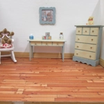 Dolls House Miniature Nursery Toy Letter ABC Blocks Peter Rabbit Blue Natural Wood 1 :12 Scale