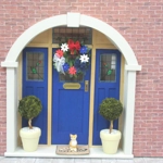 Dolls House Wreath Red White and Blue Miniature 4th July Door Decoration 1:12 Scale