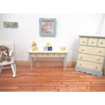 Dolls House Nursery Picture Peter Rabbit Scene Blue Framed Miniature Decor Accessory 1:12 Scale