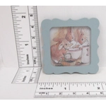 Dolls House Nursery Picture Peter Rabbit Scene Blue Framed Miniature Decor Accessory 1:12 Scale