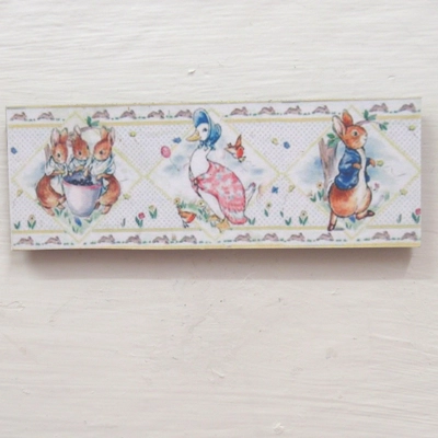 Dolls House Nursery Picture Peter Rabbit Miniature Wall Art Decor 1:12 Scale