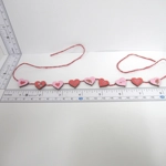 Dolls House Bunting 9 Wood Decorated Love Hearts Miniature Decoration 1:12 Scale