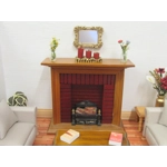 Dolls House Mirror Gold Colour Vintage Style Frame 1:12 Scale Miniature