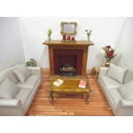 Dolls House Mirror Gold Colour Vintage Style Frame 1:12 Scale Miniature