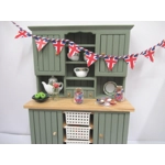 Dolls House Sweets and Glass Jar UK Flag Decal Red White and Blue Miniature Accessories 1:12th Scale