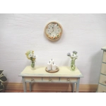 Dolls House Clock Paris Floral Vintage Miniature Decor 1:12th Scale