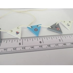 Dolls House Bunting Beach House Hut 9 Wood Flags Miniature Seaside Theme Garland 1:12 Scale