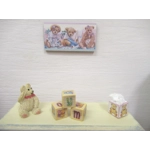 Dolls House Toy Letter Blocks Set of 3 Winnie the Pooh Miniature Nursery 1:12 Scale