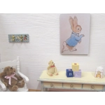 Dolls House Nursery Picture Peter Rabbit Miniature Wall Decor 1:12 Scale
