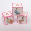 Dolls House Toy Letter Blocks Peter Rabbit Set of 3 Pink Nursery Miniature 1:12 Scale