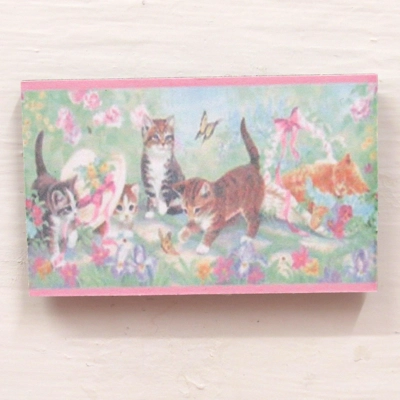 Dolls House Cats Picture Miniature Kittens 1:12 Scale Wall Decor