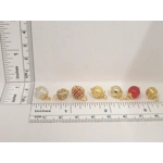 Dolls House Christmas Tree Decorations 12 Red Gold Miniature Baubles and Trinkets 1:12th Scale