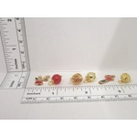Dolls House Christmas Tree Decorations 12 Red & Gold Miniature Baubles and Trinkets 1:12th Scale
