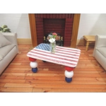 Dolls House Table USA Flag Miniature 1:12 Scale 4th July Furniture